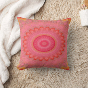 Almofada Travesseiro decorativo Gigi rosa, laranja e amarel