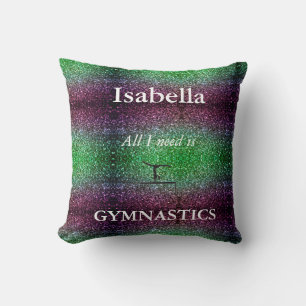 ALMOFADA TRAVESSEIRO DECORATIVO GINÁSTICO PERSONALIZADO PUR