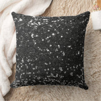 Travesseiro decorativo Glitter de Sequência Preta