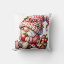 Almofada Travesseiro decorativo Gnome Strawberry
