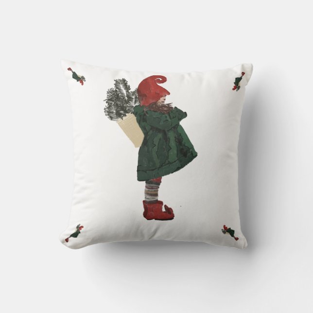 Almofada Travesseiro decorativo Gnomo de Natal | Decoração  (Frente)