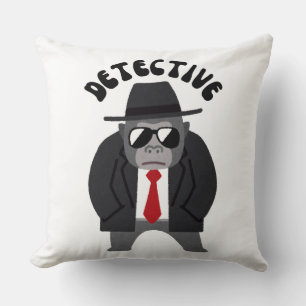 Almofada Travesseiro Decorativo Gorila Detetive – Travessei