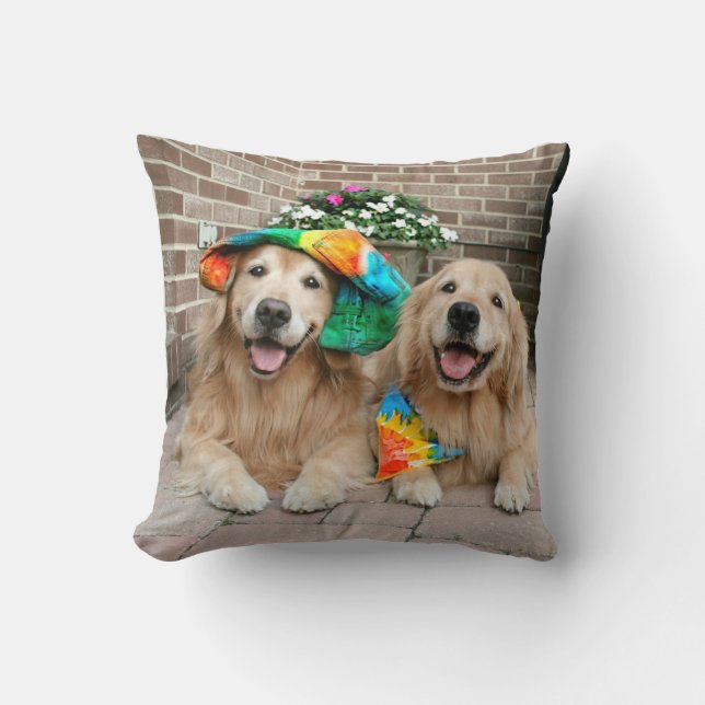 Almofada Travesseiro decorativo Groovy do golden retriever (Frente)
