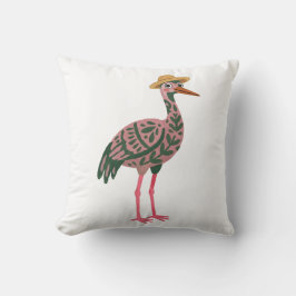Almofada Travesseiro Decorativo Grou Fofo Rosa Pó