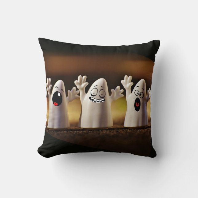 Almofada Travesseiro decorativo Halloween Ghosts (Frente)