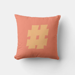 Almofada Travesseiro decorativo Hashtag