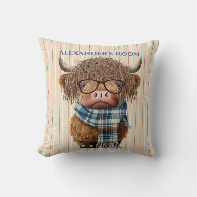 Almofada Travesseiro decorativo Highland Cows, dois travess (Frente)