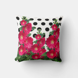 Almofada Travesseiro decorativo Hollyhocks