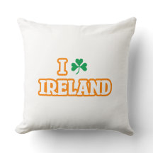 travesseiro decorativo "I [SHAMROCK] IRLANDA"