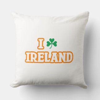 Almofada travesseiro decorativo "I [SHAMROCK] IRLANDA"