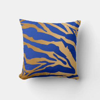 Almofada Travesseiro decorativo Impressão azul e Dourado