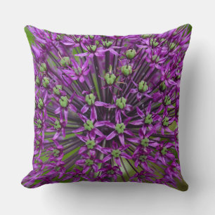 Almofada Travesseiro decorativo impressão de flor de allium