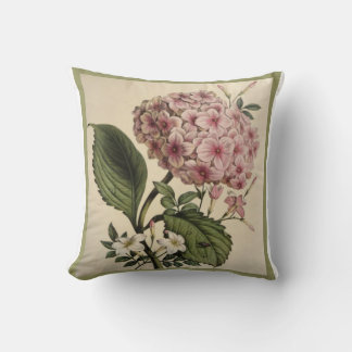 Almofada Travesseiro decorativo Impressão de Hydrangea Vint