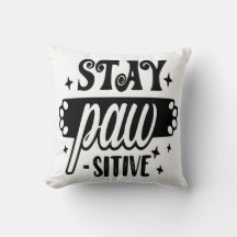 Travesseiro decorativo impresso com pata temática 