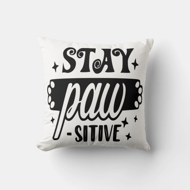 Almofada Travesseiro decorativo impresso com pata temática  (Frente)