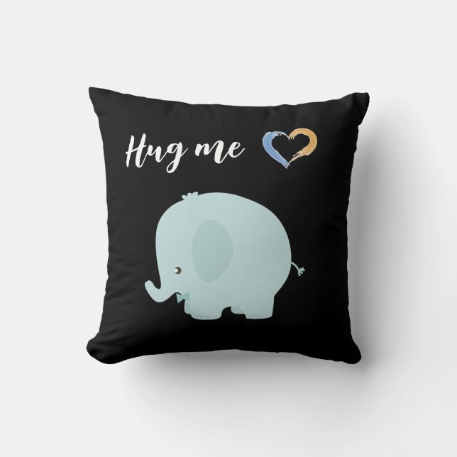 Almofada Travesseiro decorativo impresso de elefante bonito (Frente)