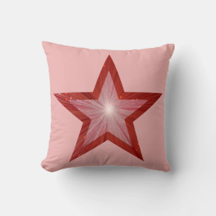 Almofada Travesseiro decorativo impresso Red Star, cor-de-r