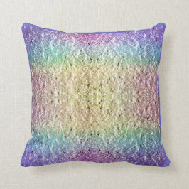 Almofada Travesseiro decorativo iridescente do arco-íris