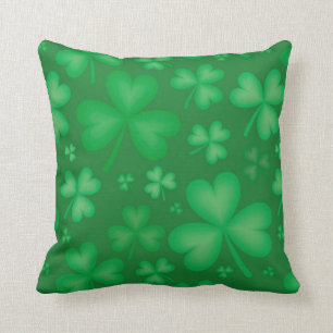 Almofada Travesseiro decorativo irlandês verde do trevo