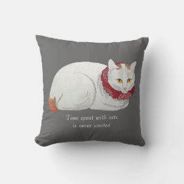 Almofada Travesseiro decorativo japonês branco da arte do