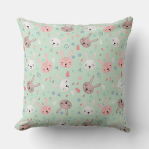 Almofada Travesseiro Decorativo Jardim Bunny Bloom