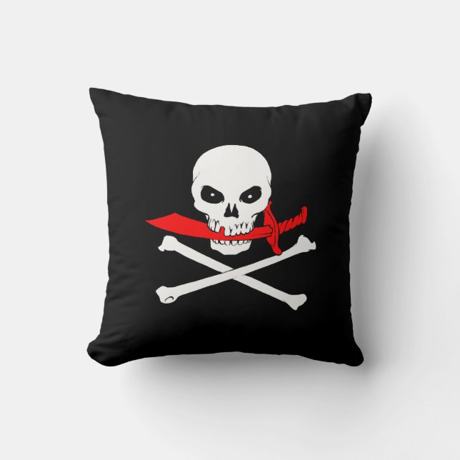 Almofada Travesseiro decorativo Jolly Roger (Cutlass) (Frente)