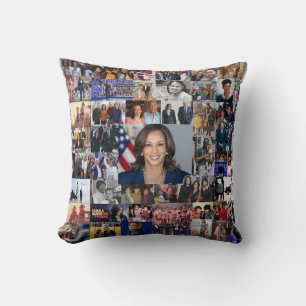 Almofada Travesseiro decorativo Kamala Harris Collage