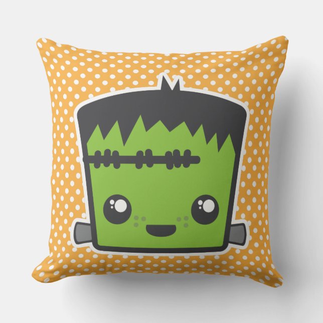 Almofada Travesseiro decorativo Kawaii Frankenstein (Frente)