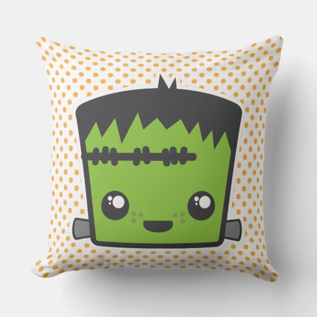 Almofada Travesseiro decorativo Kawaii Frankenstein (Frente)