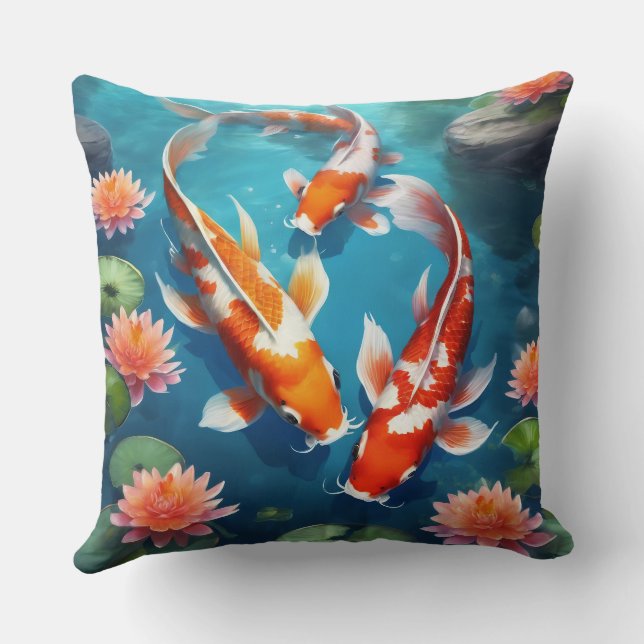 Almofada Travesseiro decorativo Koi (Verso)