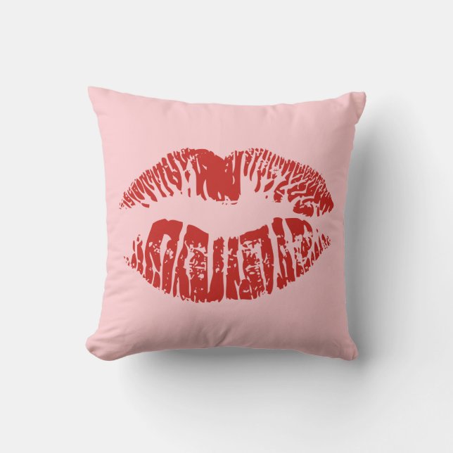 Almofada Travesseiro decorativo lábios (Frente)