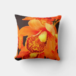 Almofada Travesseiro decorativo Laranja Orquídea