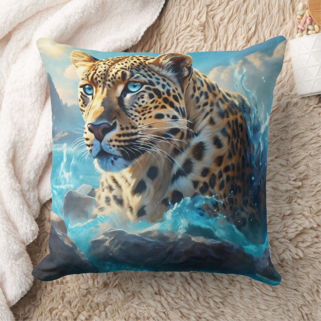 Almofada Travesseiro decorativo-leopardo (Cobertor)
