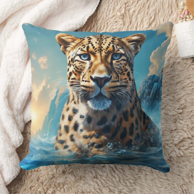 Almofada Travesseiro decorativo-leopardo (Cobertor)