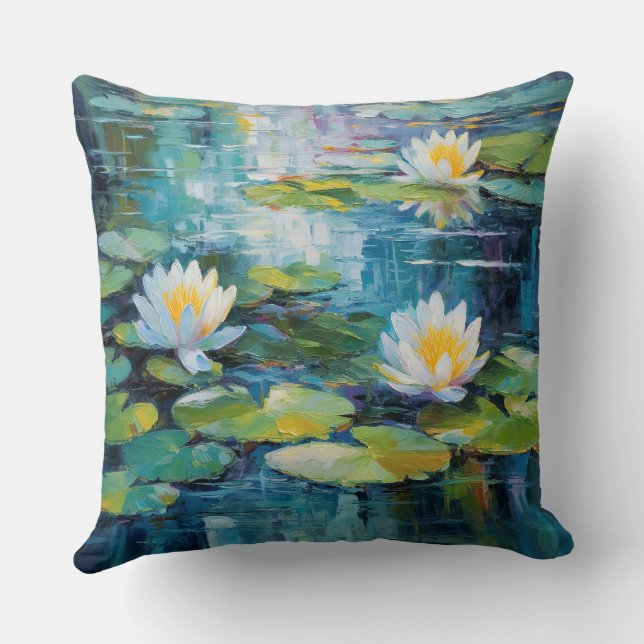 Almofada Travesseiro decorativo Lily Pad Pond (Verso)