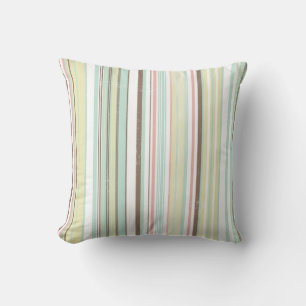 Almofada Travesseiro decorativo listrado com parte traseira