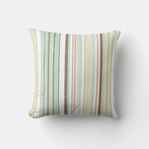 Almofada Travesseiro decorativo listrado com parte traseira
