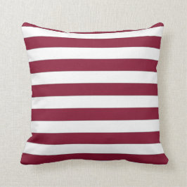 Almofada Travesseiro decorativo listrado marrom e branco
