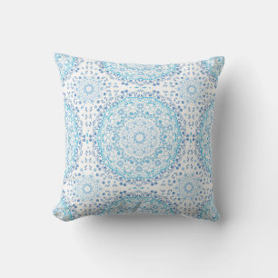Almofada Travesseiro Decorativo Lite Blue Mandala
