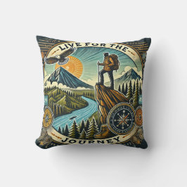 Almofada travesseiro decorativo "Live for the Journey"