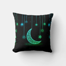 Almofada Travesseiro Decorativo Lua e Estrelas Penduradas