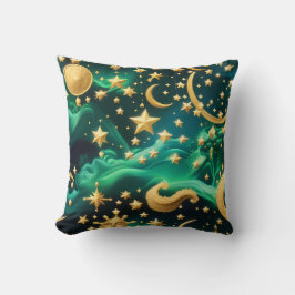Almofada Travesseiro Decorativo – Luar Esmeralda Luxuoso