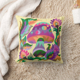 Almofada Travesseiro decorativo Magic Rainbow Mushroom