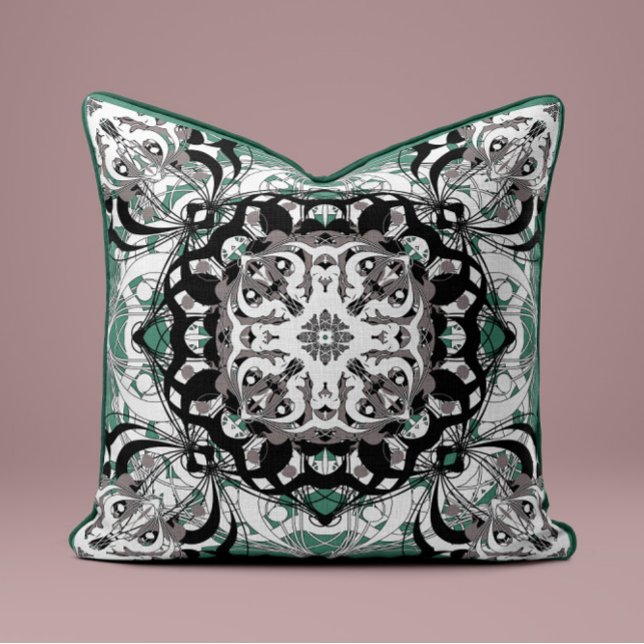 Almofada Travesseiro decorativo Mandala sofisticado - Preto (Criador carregado)