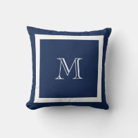 Travesseiro decorativo marinho Azul Clássico Monog