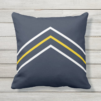 Almofada Travesseiro decorativo marinho Branco Chevron Exte