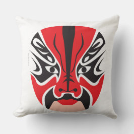 Almofada Travesseiro decorativo: Máscara de ópera chinesa p
