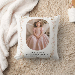 Almofada Travesseiro Decorativo Menina 5 Anos Bolo de Anive