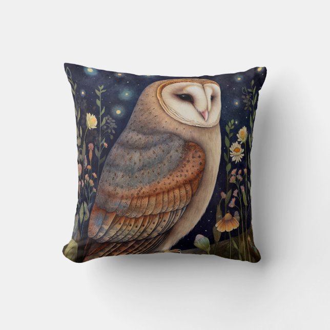 Almofada Travesseiro decorativo Midnight Owl (Frente)
