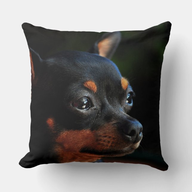 Almofada Travesseiro decorativo Miniatura Pinscher (Frente)